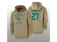 Youth 2019 Salute to Service Leonard Fournette Jaguars Tan Sideline Therma Hoodie Jacksonville Jaguars