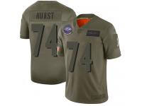 Youth #74 Limited James Hurst Green Football Jersey Baltimore Ravens 2019 Salute to Service