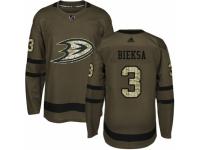 Youth Adidas Anaheim Ducks #3 Kevin Bieksa Green Salute to Service NHL Jersey