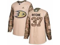 Youth Adidas Anaheim Ducks #37 Nick Ritchie Camo Veterans Day Practice NHL Jersey