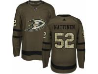 Youth Adidas Anaheim Ducks #52 Julius Nattinen Green Salute to Service NHL Jersey
