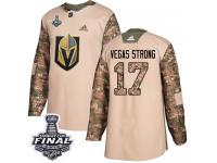 Youth Adidas Vegas Golden Knights #17 Vegas Strong Camo Authentic Veterans Day Practice 2018 Stanley Cup Final NHL Jersey