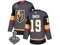 Youth Adidas Vegas Golden Knights #19 Reilly Smith Gray Home Authentic 2018 Stanley Cup Final NHL Jersey