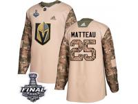 Youth Adidas Vegas Golden Knights #25 Stefan Matteau Camo Authentic Veterans Day Practice 2018 Stanley Cup Final NHL Jersey