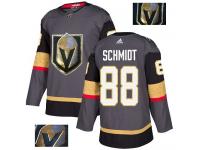 Youth Adidas Vegas Golden Knights #88 Nate Schmidt Gray Authentic Fashion Gold NHL Jersey