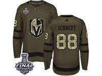 Youth Adidas Vegas Golden Knights #88 Nate Schmidt Green Authentic Salute to Service 2018 Stanley Cup Final NHL Jersey