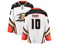 Youth Anaheim Ducks #10 Corey Perry Authentic White Away Breakaway NHL Jersey
