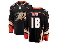 Youth Anaheim Ducks #18 Patrick Eaves Authentic Black Home Breakaway NHL Jersey