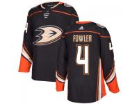 Youth Anaheim Ducks #4 Cam Fowler adidas Black Authentic Jersey 2017