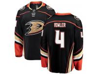 Youth Anaheim Ducks #4 Cam Fowler Authentic Black Home Breakaway NHL Jersey