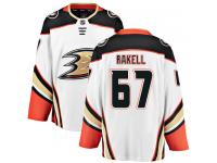 Youth Anaheim Ducks #67 Rickard Rakell Authentic White Away Breakaway NHL Jersey
