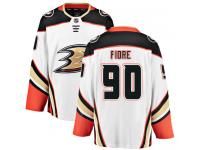 Youth Anaheim Ducks #90 Giovanni Fiore Authentic White Away Breakaway NHL Jersey