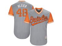 Youth Baltimore Orioles Richard Bleier Bleier Majestic Gray 2017 Players Weekend Jersey