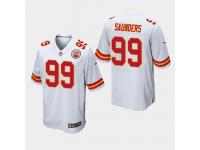 Youth Chiefs #99 Khalen Saunders 2019 NFL Draft Game Jersey - White