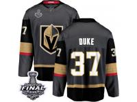 Youth Fanatics Branded Vegas Golden Knights #37 Reid Duke Black Home Breakaway 2018 Stanley Cup Final NHL Jersey