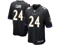 Youth Game Brandon Carr #24 Nike Black Alternate Jersey - NFL Baltimore Ravens