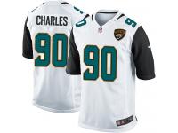 Youth Game Stefan Charles #90 Nike White Road Jersey - NFL Jacksonville Jaguars