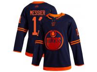 Youth Hockey Edmonton Oilers #11 Mark Messier Alternate Jersey Navy Blue