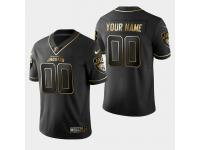 Youth Jacksonville Jaguars #00 Custom Golden Edition Vapor Untouchable Limited Jersey - Black