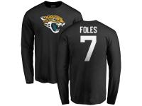 Youth Jacksonville Jaguars Nick Foles NFL Pro Line Black Any Name & Number Logo Long Sleeve T-Shirt