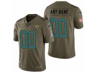 Youth Jacksonville Jaguars Olive 2017 Salute To Service Custom Jerseys