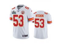 Youth Kansas City Chiefs Anthony Hitchens White Super Bowl LIV Vapor Limited Jersey 100th
