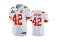 Youth Kansas City Chiefs Anthony Sherman White Super Bowl LIV Vapor Limited Jersey 100th