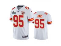 Youth Kansas City Chiefs Chris Jones White Super Bowl LIV Vapor Limited Jersey 100th