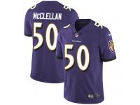 Youth Limited Albert McClellan #50 Nike Purple Home Jersey - NFL Baltimore Ravens Vapor Untouchable