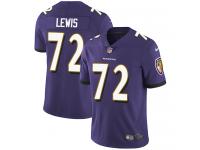 Youth Limited Alex Lewis #72 Nike Purple Home Jersey - NFL Baltimore Ravens Vapor Untouchable