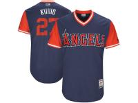 Youth Los Angeles Angels Mike Trout Kiiiiid Majestic Navy 2017 Players Weekend Jersey