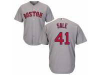 Youth Majestic Boston Red Sox #41 Chris Sale Grey Road Cool Base MLB Jersey
