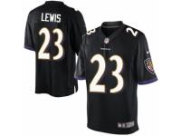 Youth Nike Baltimore Ravens #23 Kendrick Lewis Limited Black Alternate NFL Jersey
