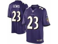 Youth Nike Baltimore Ravens #23 Kendrick Lewis Limited Purple Team Color NFL Jersey