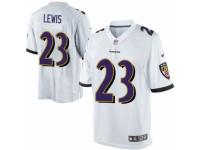 Youth Nike Baltimore Ravens #23 Kendrick Lewis Limited White NFL Jersey