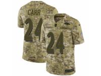Youth Nike Baltimore Ravens #24 Brandon Carr Limited Camo 2018 Salute to Service NFL Jersey
