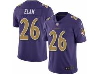 Youth Nike Baltimore Ravens #26 Matt Elam Limited Purple Rush NFL Jersey