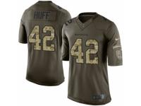 Youth Nike Baltimore Ravens #42 Marqueston Huff Limited Green Salute to Service NFL Jersey