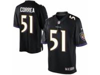 Youth Nike Baltimore Ravens #51 Kamalei Correa Limited Black Alternate NFL Jersey