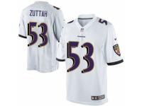 Youth Nike Baltimore Ravens #53 Jeremy Zuttah Limited White NFL Jersey