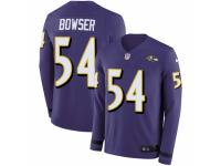 Youth Nike Baltimore Ravens #54 Tyus Bowser Limited Purple Therma Long Sleeve NFL Jersey