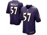 Youth Nike Baltimore Ravens #57 C.J. Mosley Game Purple Team Color NFL Jersey