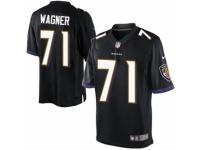 Youth Nike Baltimore Ravens #71 Ricky Wagner Limited Black Alternate NFL Jersey