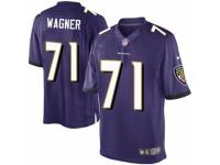Youth Nike Baltimore Ravens #71 Ricky Wagner Limited Purple Team Color NFL Jersey