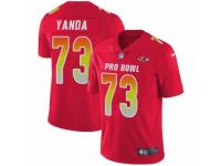 Youth Nike Baltimore Ravens #73 Marshal Yanda Limited Red AFC 2019 Pro Bowl NFL Jersey