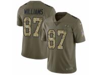 Youth Nike Baltimore Ravens #87 Maxx Williams Limited Olive/Camo Salute to Service NFL Jersey