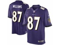 Youth Nike Baltimore Ravens #87 Maxx Williams Limited Purple Team Color NFL Jersey