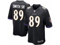 Youth Nike Baltimore Ravens #89 Steve Smith Sr Game Black Alternate NFL Jersey