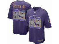 Youth Nike Baltimore Ravens #89 Steve Smith Sr Limited Purple Strobe NFL Jersey