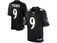 Youth Nike Baltimore Ravens #9 Justin Tucker Limited Black Alternate NFL Jersey